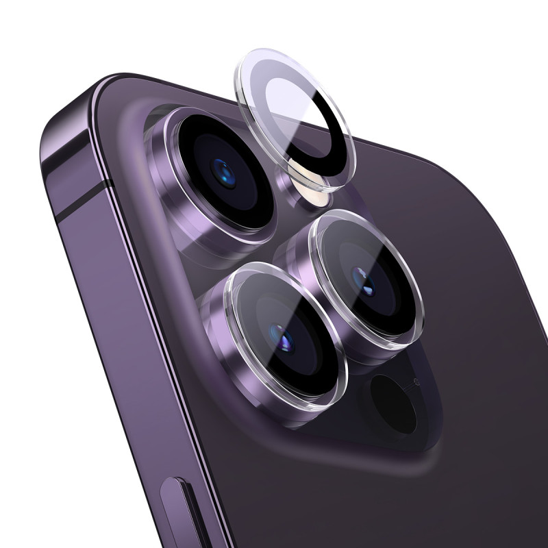 
Grūdintas apsauginis stiklas kamerai skirtas iPhone 14 Pro / 14 Pro Max + montavimo komplektas
