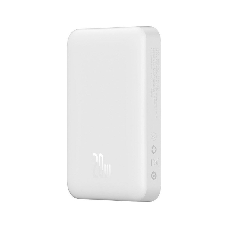 Mini maitinimo blokas 10000mAh su indukciniu įkrovimu MagSafe PD 20W balta