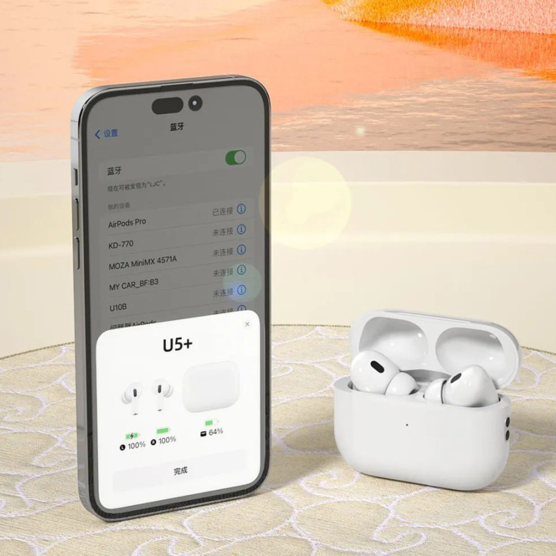 Belaidės TWS Bluetooth 5.2 230mAh į ausis įdedamos ausinės, baltos