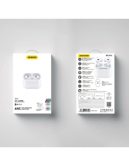 Belaidės TWS Bluetooth 5.2 230mAh į ausis įdedamos ausinės, baltos
 
Belaidės TWS Bluetooth 5.2 230mAh į ausis įdedamos ausinės, baltos