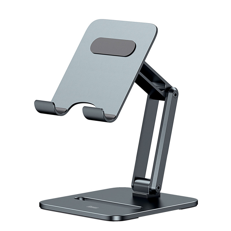 Metalinis stovas išmaniajam telefonui Desktop Biaxial Sulankstomas iki 13 colių pilkos spalvos