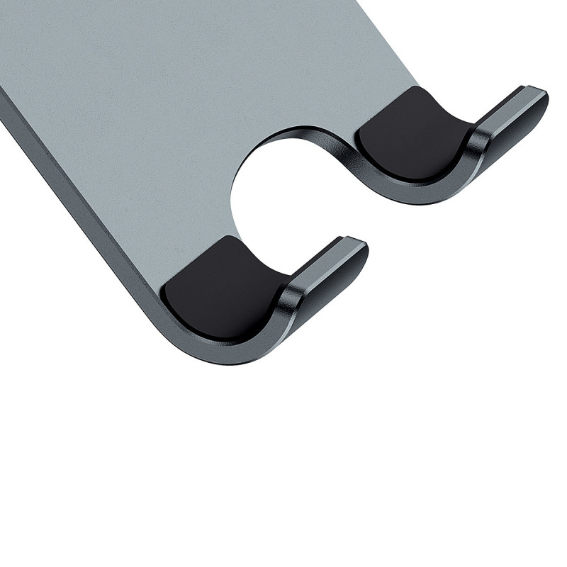 Metalinis stovas išmaniajam telefonui Desktop Biaxial Sulankstomas iki 13 colių pilkos spalvos