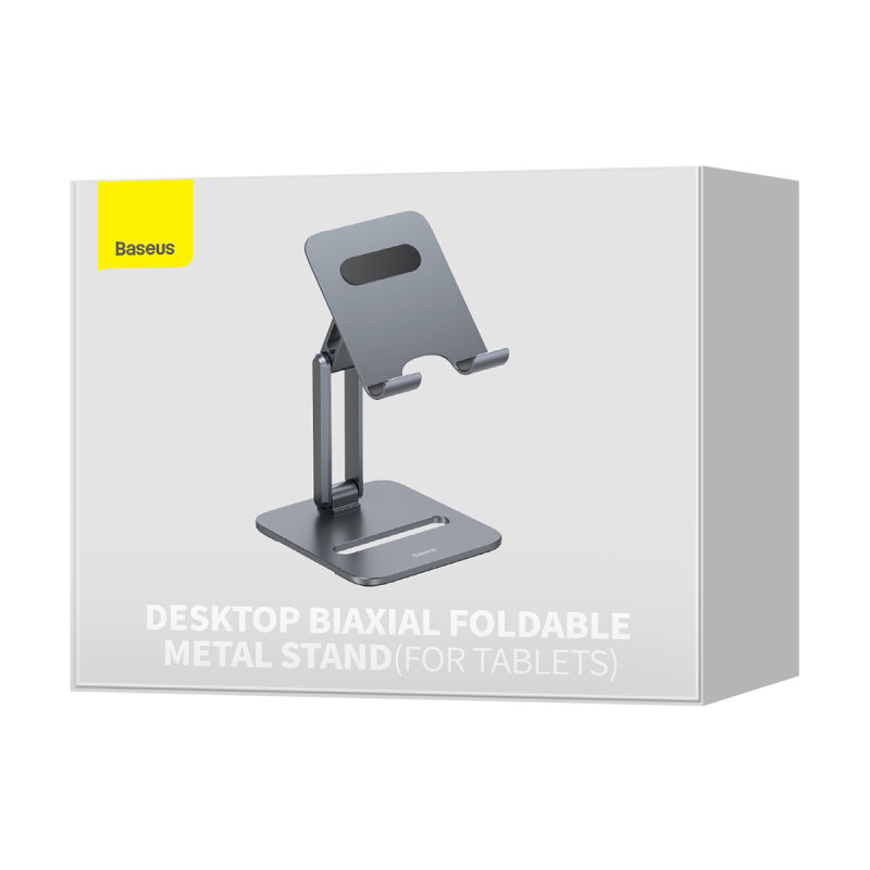 Metalinis stovas išmaniajam telefonui Desktop Biaxial Sulankstomas iki 13 colių pilkos spalvos