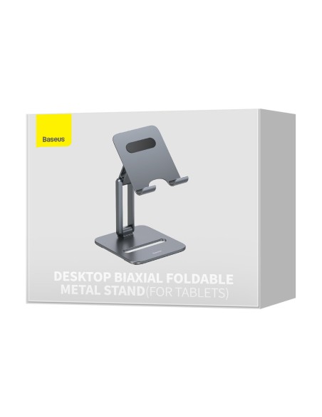 Metalinis stovas išmaniajam telefonui Desktop Biaxial Sulankstomas iki 13 colių pilkos spalvos