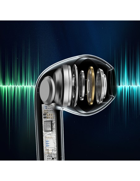 
TWS belaidės ausinės su LED ekranu, juodos spalvos
