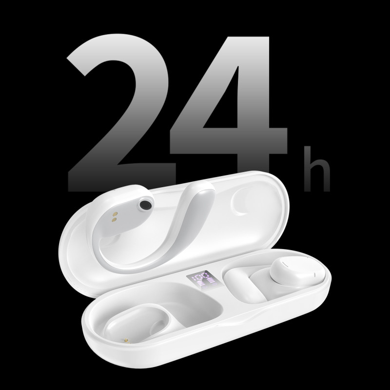 Belaidės Bluetooth ausinės, baltos