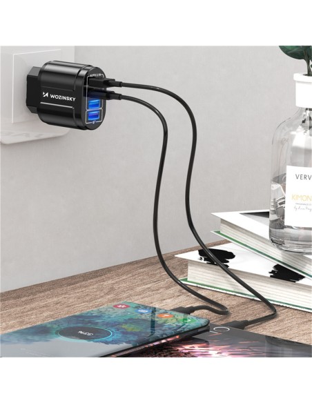 Mažas 48W 4x USB-A QC sieninis įkroviklis, juodas
 
Mažas 48W 4x USB-A QC sieninis įkroviklis, juodas