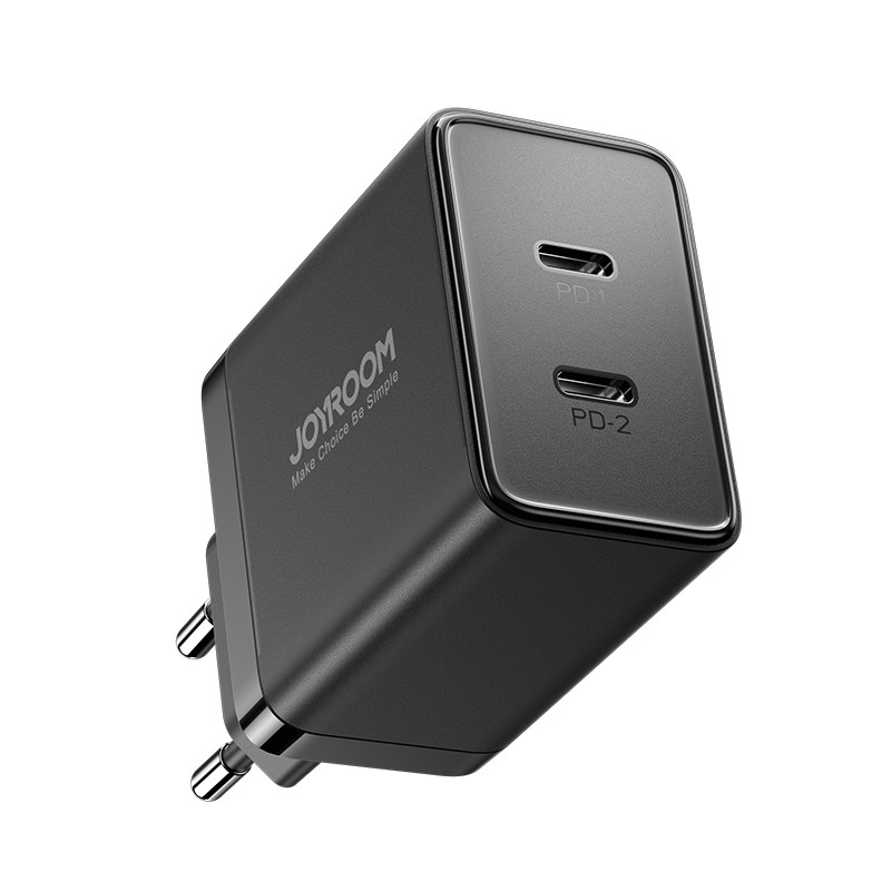 
Greitas sieninis įkroviklis 40W 2x USB-C QC PD juodas
