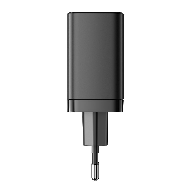 Greitas sieninis įkroviklis 40W 2x USB-C QC PD juodas