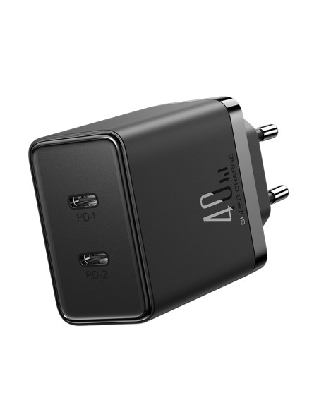 Greitas sieninis įkroviklis 40W 2x USB-C QC PD juodas
 
Greitas sieninis įkroviklis 40W 2x USB-C QC PD juodas