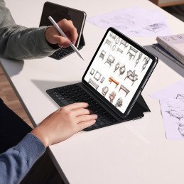 
Dėklas su klaviatūra, skirtas iPad Pro 12.9& 39 & 39 2019-2022 + USB-C laidas Brilliance Series juodas
