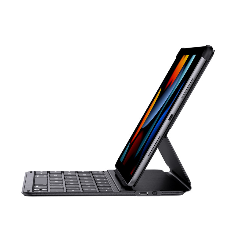 Dėklas su klaviatūra, skirtas iPad 10.2& 39 & 39 2019-2021 + USB-C laidas Brilliance Series juodas