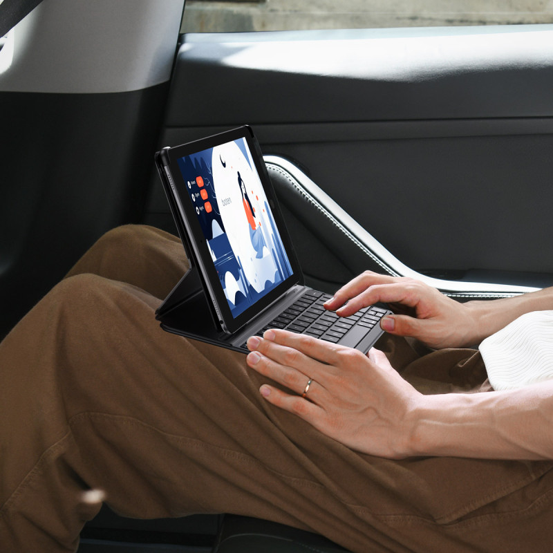 Dėklas su klaviatūra, skirtas iPad 10.2& 39 & 39 2019-2021 + USB-C laidas Brilliance Series juodas