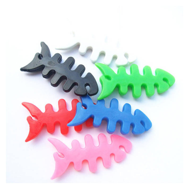 
Rožinės žuvelės formos ausinių kabelio laikiklis
