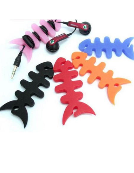 
Rožinės žuvelės formos ausinių kabelio laikiklis
