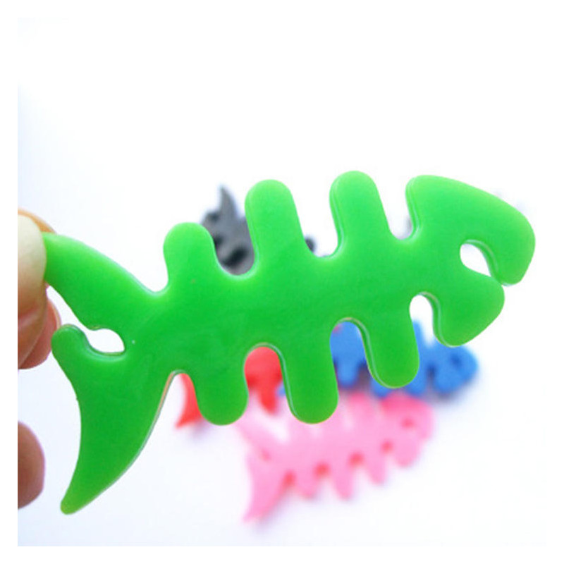 
Rožinės žuvelės formos ausinių kabelio laikiklis
