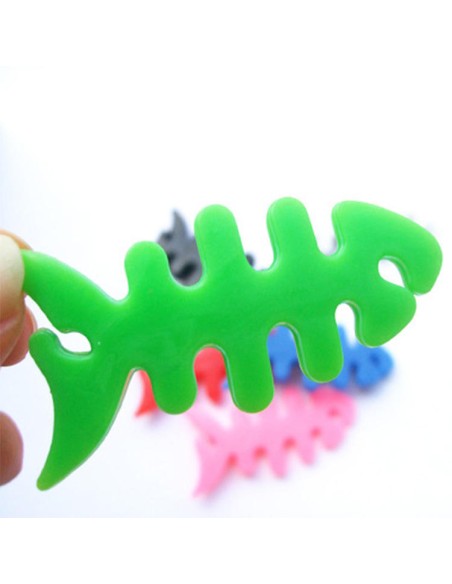 
Rožinės žuvelės formos ausinių kabelio laikiklis
