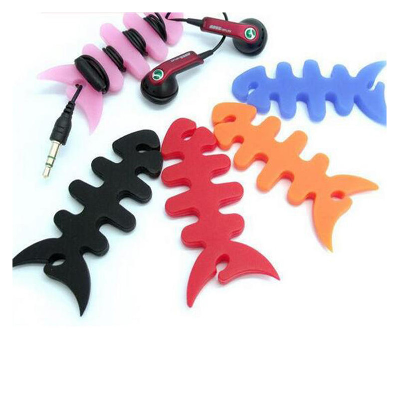 
Ausinių laido laikiklis žuvies formos, oranžinis
