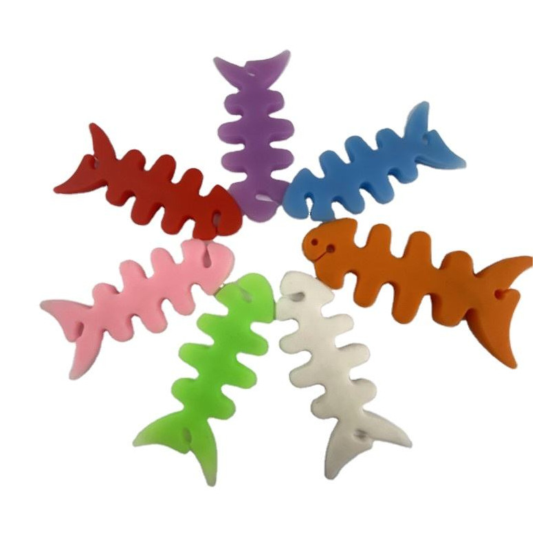 
Žuvies formos ausinių laido laikiklis, žalias
