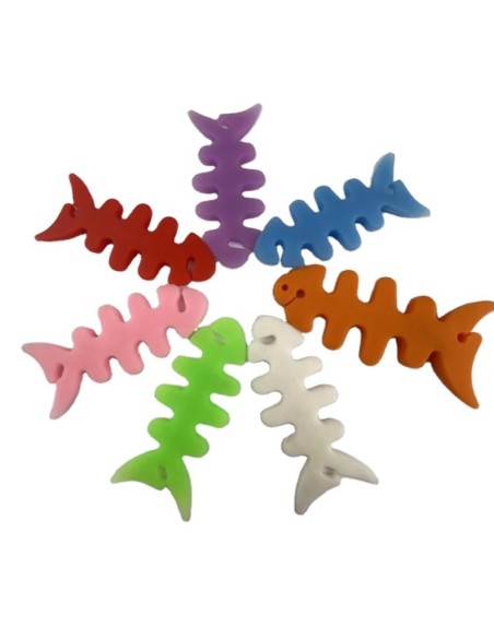 
Žuvies formos ausinių laido laikiklis, žalias
