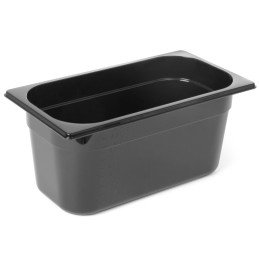 Juodas polikarbonatinis konteineris GN 1/3 H 150 mm - Hendi 862513