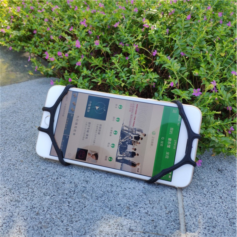 
Silikoninis dviračio telefono laikiklis, juodas
