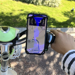 
Silikoninis dviračio telefono laikiklis, juodas
