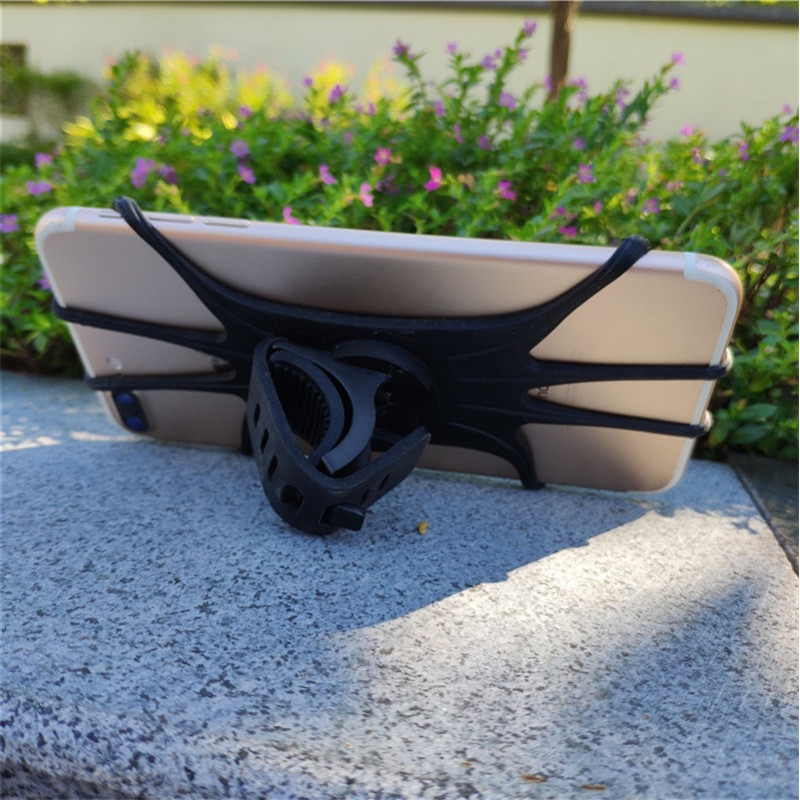 
Pasukamas silikoninis dviračio telefono laikiklis, juodas
