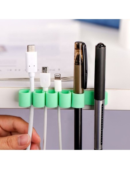 
Silikoninis biuro organizatorius rašiklio kabeliams, oranžinis
