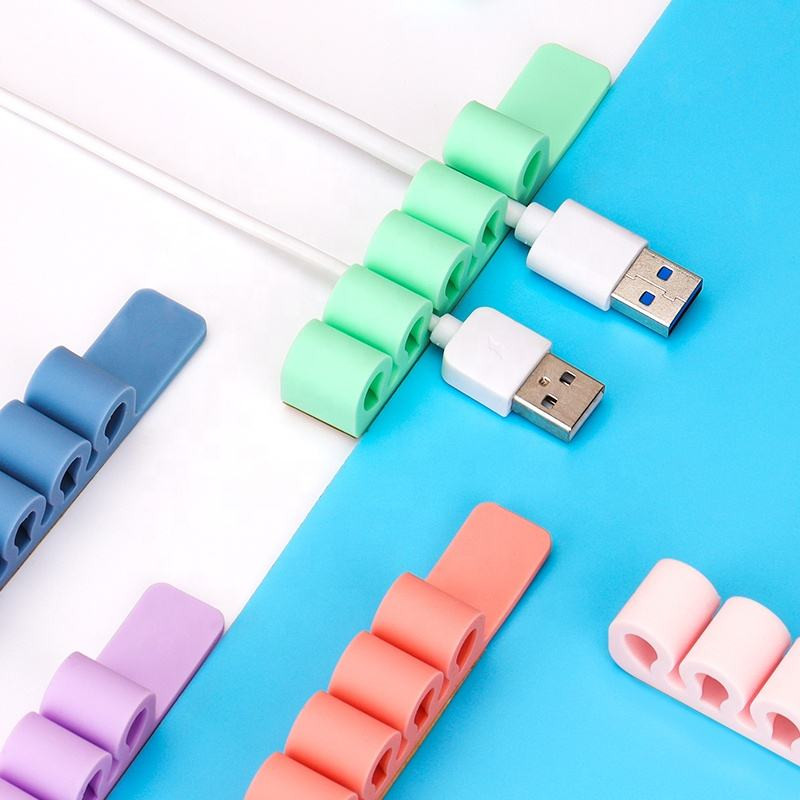 
Silikoninis biuro organizatorius rašiklio kabeliams, oranžinis
