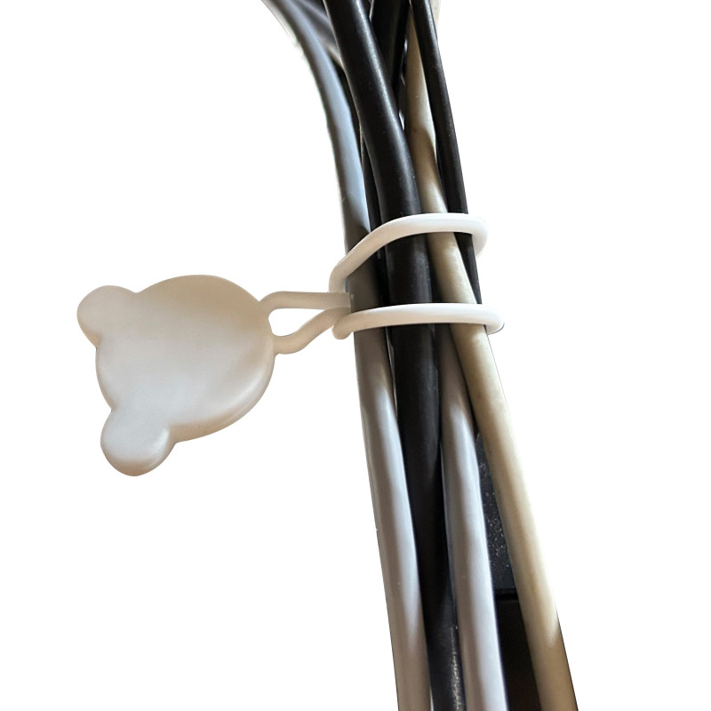 
Silikono kabelio tvarkyklė, balta
