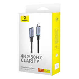 
USB-C 10Gbps kabelio ilgintuvas 0,5 m juodas
