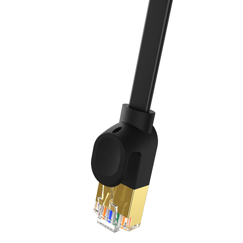 Greitas plonas RJ45 cat tinklo kabelis. 7 10Gbps 2m juoda