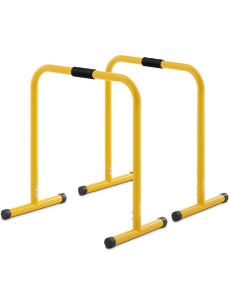 Turėklų treniruočių rankenos, skirtos atsispaudimams iki 100 kg geltonos spalvos