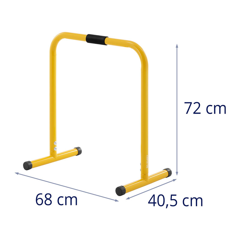 Turėklų treniruočių rankenos, skirtos atsispaudimams iki 100 kg geltonos spalvos