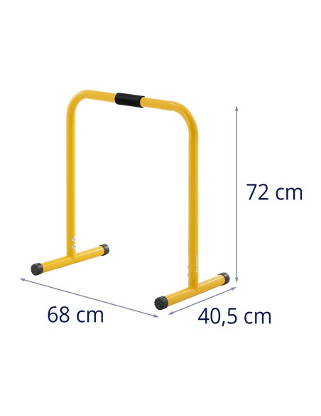 Turėklų treniruočių rankenos, skirtos atsispaudimams iki 100 kg geltonos spalvos