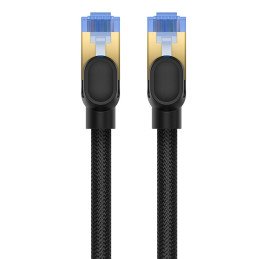 
Greitas LAN RJ45 cat.7 tinklo kabelis 10Gbps pintas 25m juodas
