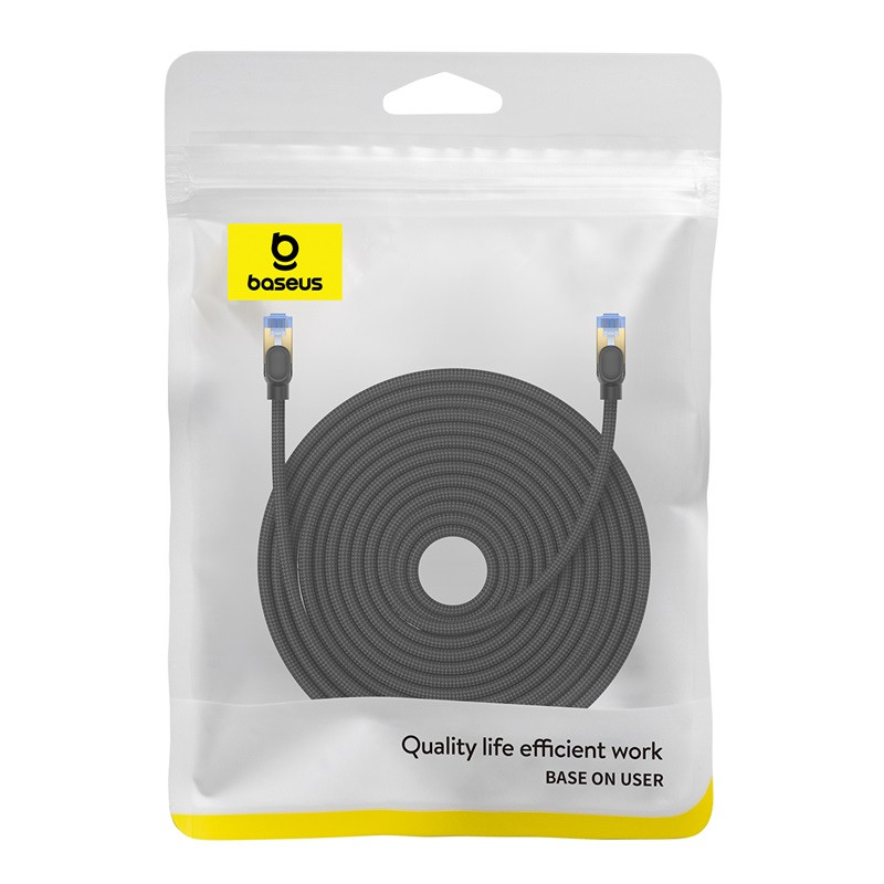 
Greitas LAN RJ45 cat.7 tinklo kabelis 10Gbps pintas 25m juodas
