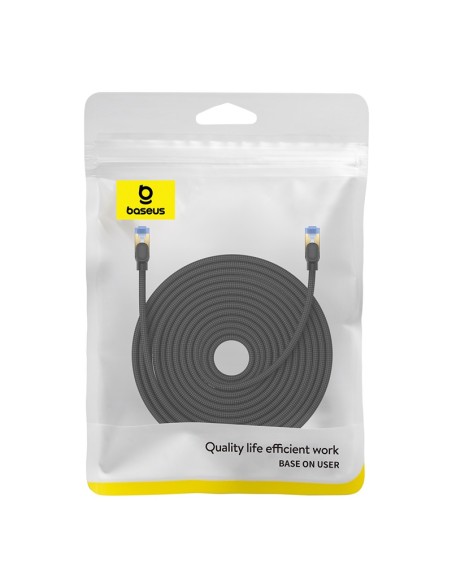 
Greitas LAN RJ45 cat.7 tinklo kabelis 10Gbps pintas 25m juodas
