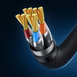 
Greitas LAN RJ45 cat.7 tinklo kabelis 10Gbps pintas 25m juodas
