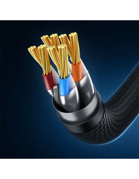 
Greitas LAN RJ45 cat.7 tinklo kabelis 10Gbps pintas 25m juodas
