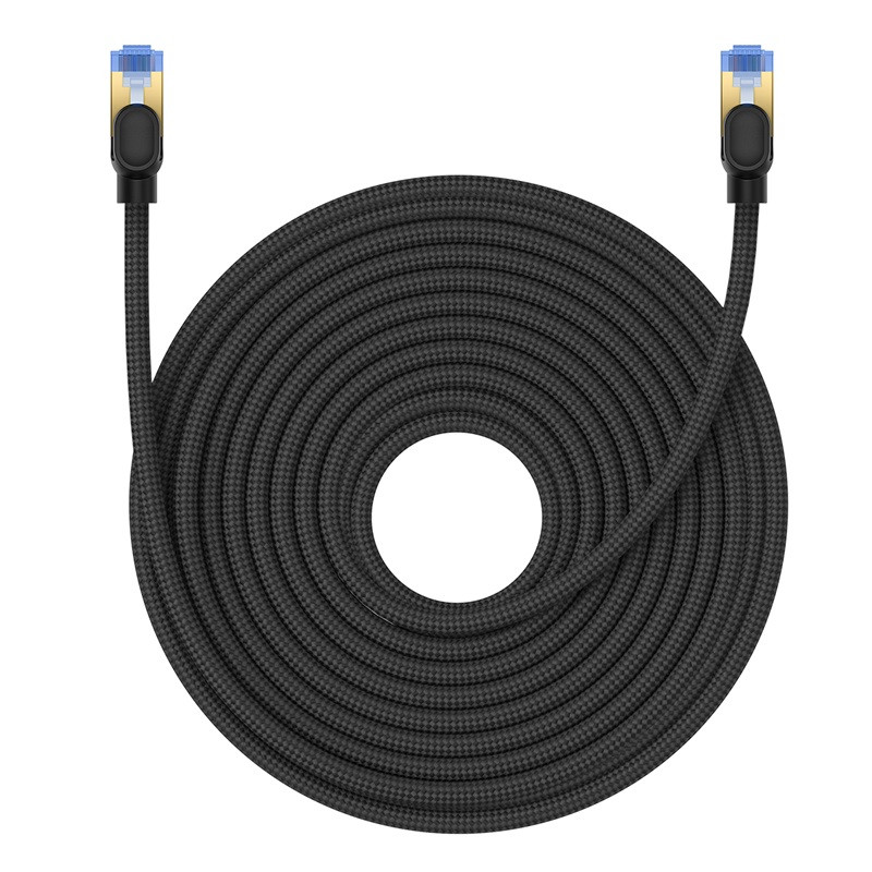 
Greitas LAN RJ45 cat.7 tinklo kabelis 10Gbps pintas 20m juodas
