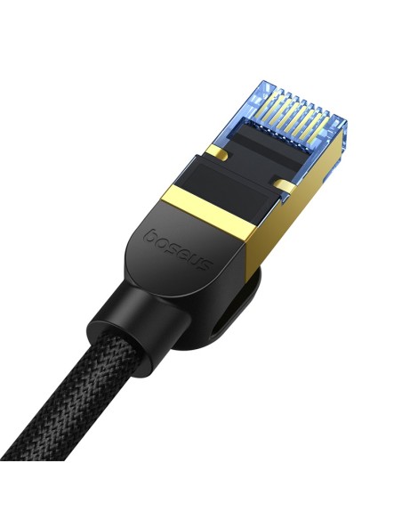 
Greitas LAN RJ45 cat.7 tinklo kabelis 10Gbps pintas 15m juodas
