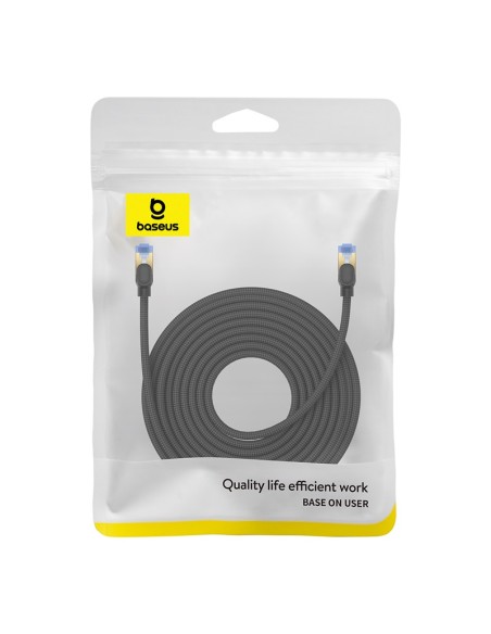 
Greitas LAN RJ45 cat.7 tinklo kabelis 10Gbps pintas 15m juodas
