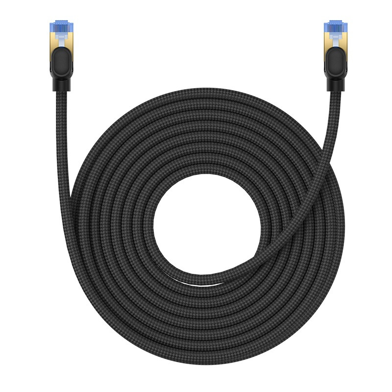 
Greitas LAN RJ45 cat.7 tinklo kabelis 10Gbps pintas 10m juodas
