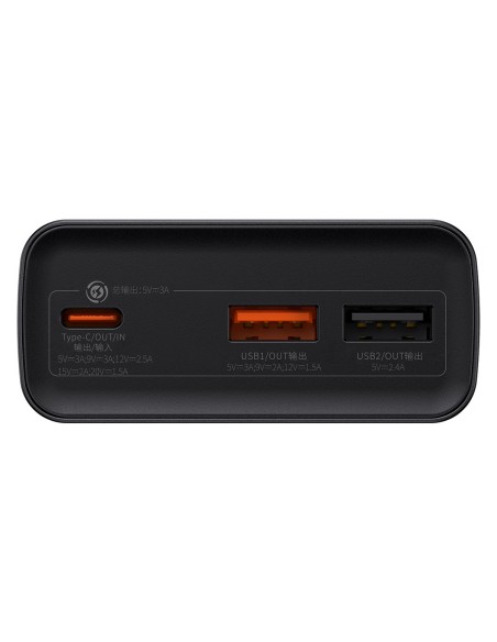 Adaman powerbank 20000mAh 30W juoda + USB-C laidas Adaman powerbank 20000mAh 30W juoda + USB-C laidas