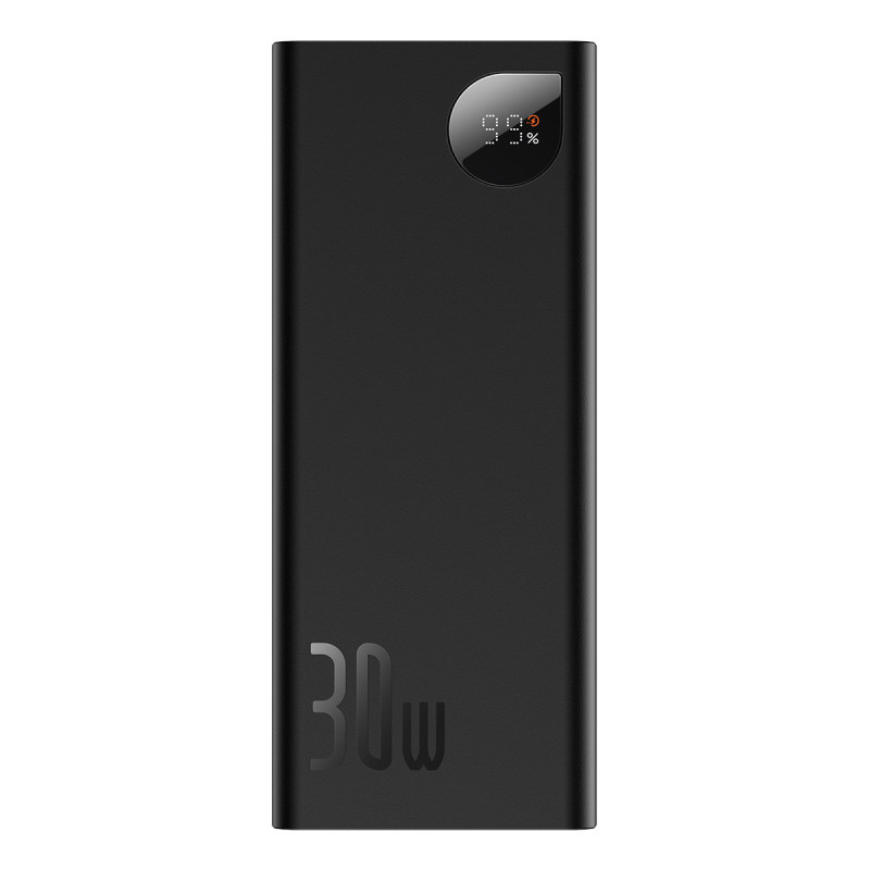 Adaman powerbank 20000mAh 30W juoda + USB-C laidas