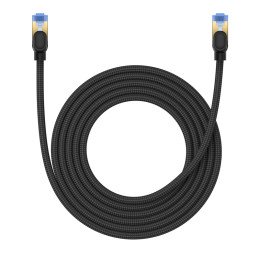 
Greitas LAN RJ45 cat.7 10Gbps tinklo kabelis, pintas, 3m, juodas
