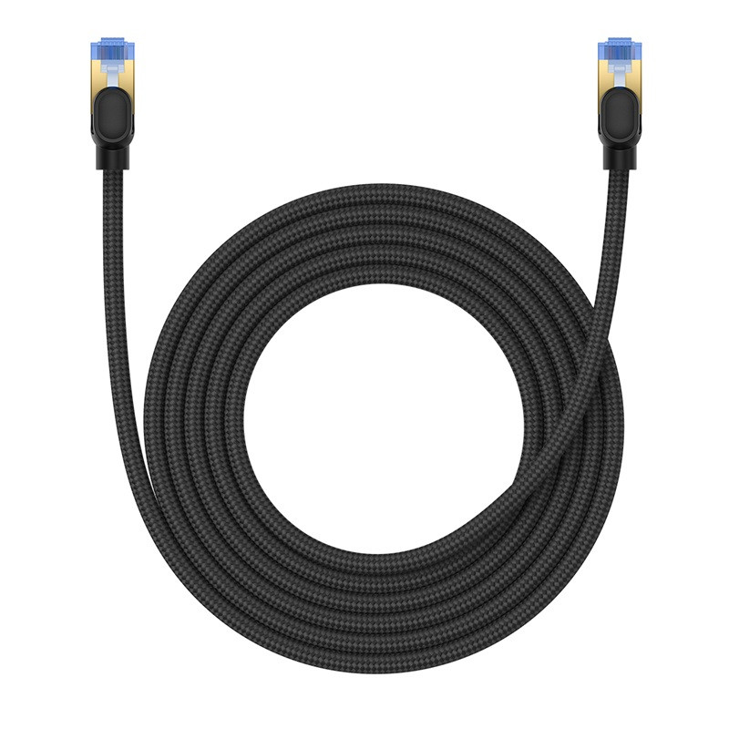 
Greitas LAN RJ45 cat.7 10Gbps tinklo kabelis, pintas, 3m, juodas
