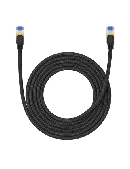 
Greitas LAN RJ45 cat.7 10Gbps tinklo kabelis, pintas, 3m, juodas
